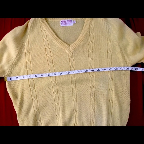 Vintage Yellow V-Neck Sweater - Picture 4 of 6